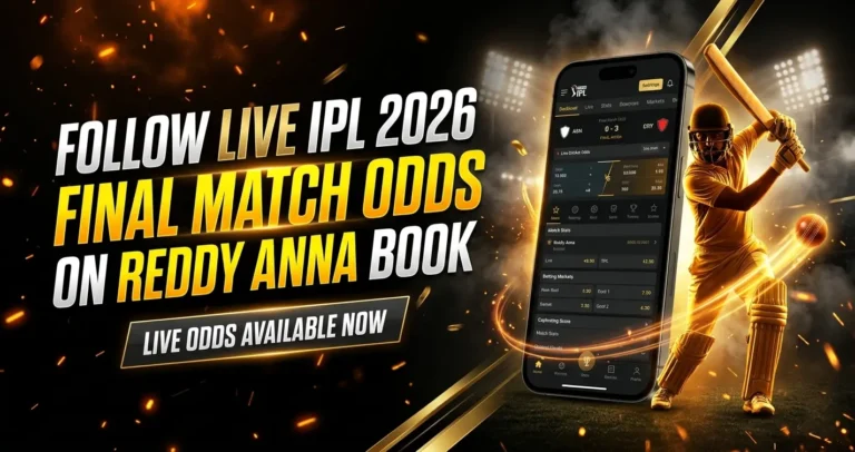 Follow Live IPL 2026 Final Match Odds on Reddy Anna Book