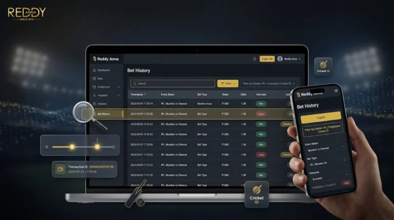 How to Check Bet History on Reddy Anna Book