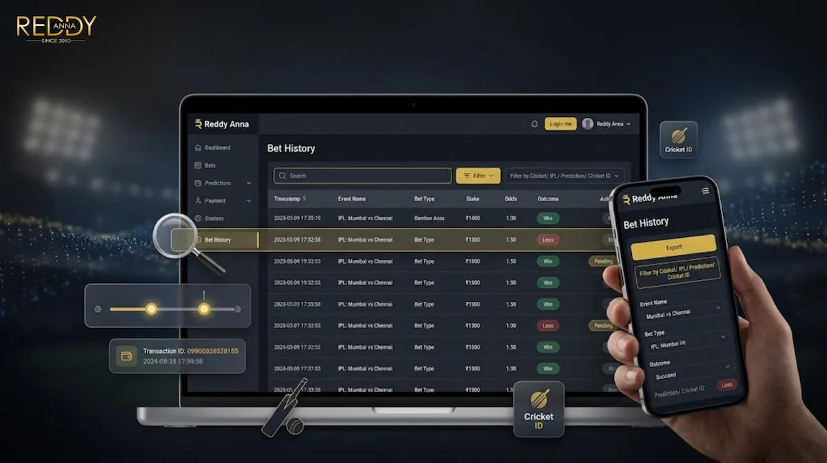 How to Check Bet History on Reddy Anna Book