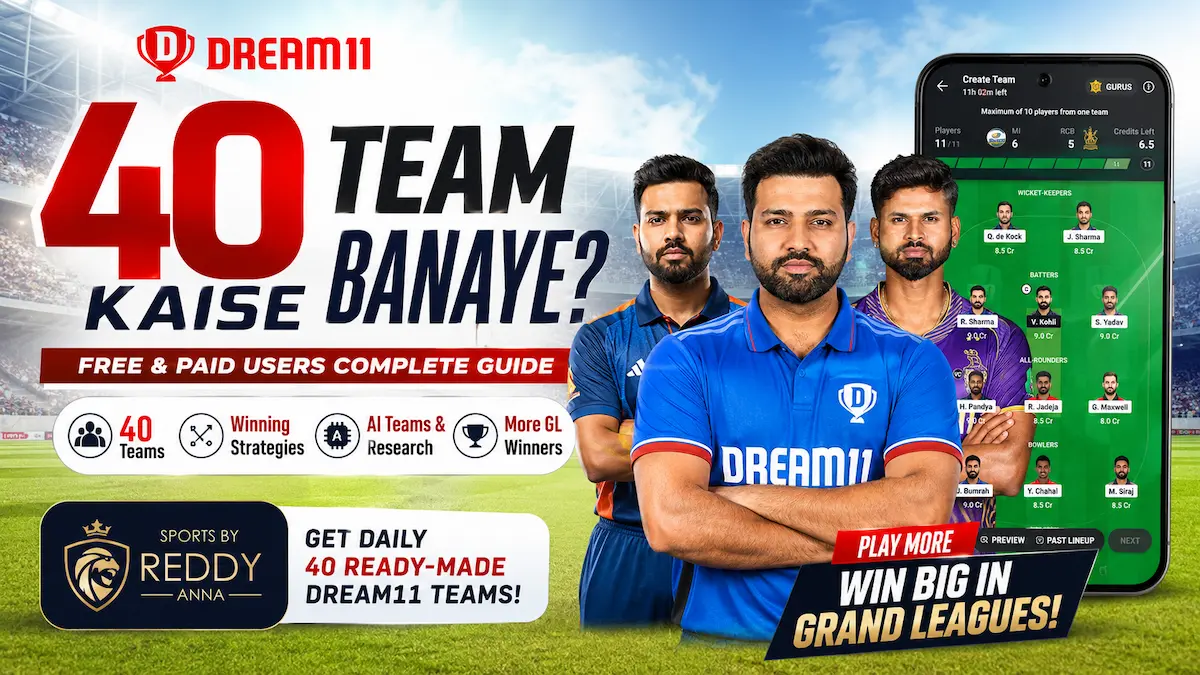 Dream11 Me 40 Team Kaise Banaye 2026