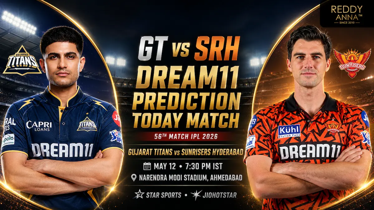 GT vs SRH Dream11 Prediction Today Match 56th IPL 2026