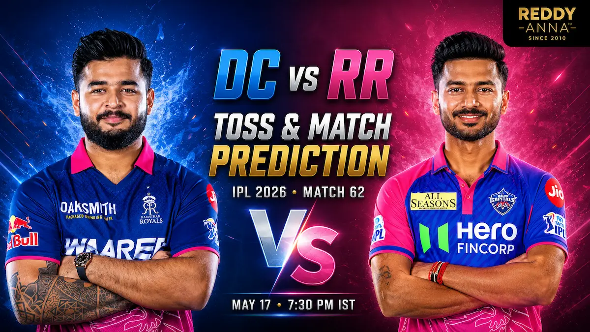 DC vs RR Toss & Match Prediction 62nd Match IPL 2026