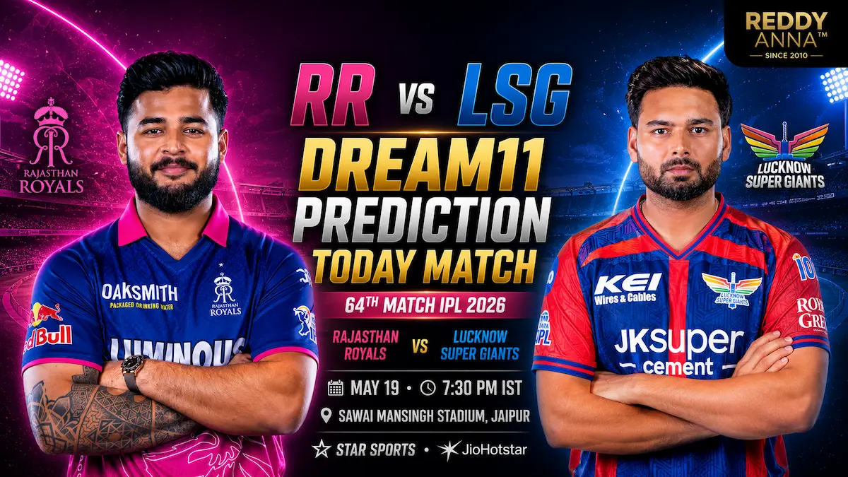 RR vs LSG Dream11 Prediction Today Match 64th IPL 2026
