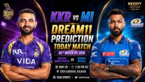 KKR vs MI Dream11 Prediction Today Match 65th IPL 2026