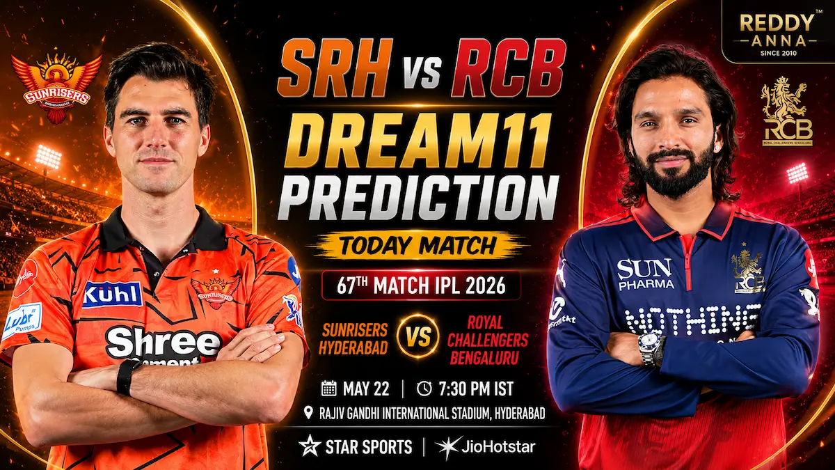 SRH vs RCB Dream11 Prediction Today Match 67th IPL 2026