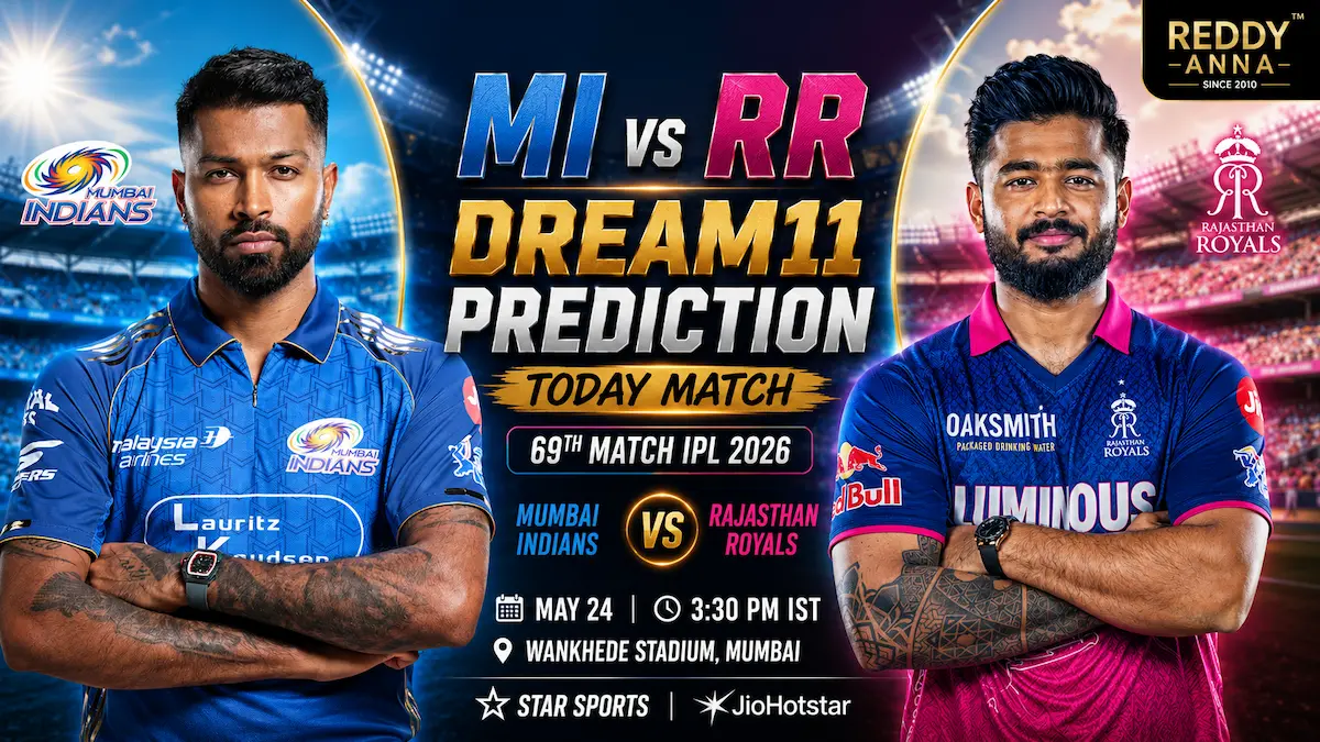 MI vs RR Dream11 Prediction Today Match 69th IPL 2026