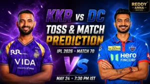 KKR vs DC Toss & Match Prediction 70th Match IPL 2026