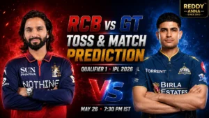 RCB vs GT Toss & Match Prediction Qualifier 1 IPL 2026