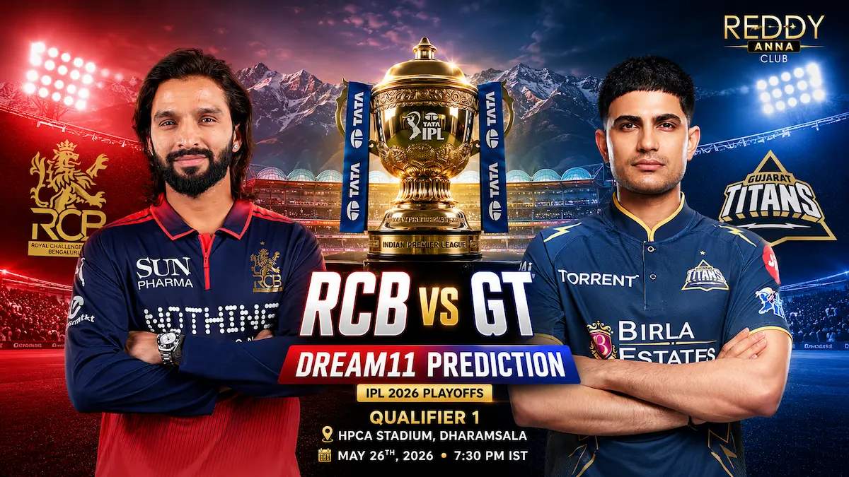 RCB vs GT Dream11 Prediction Today Match Qualifier 1 IPL 2026