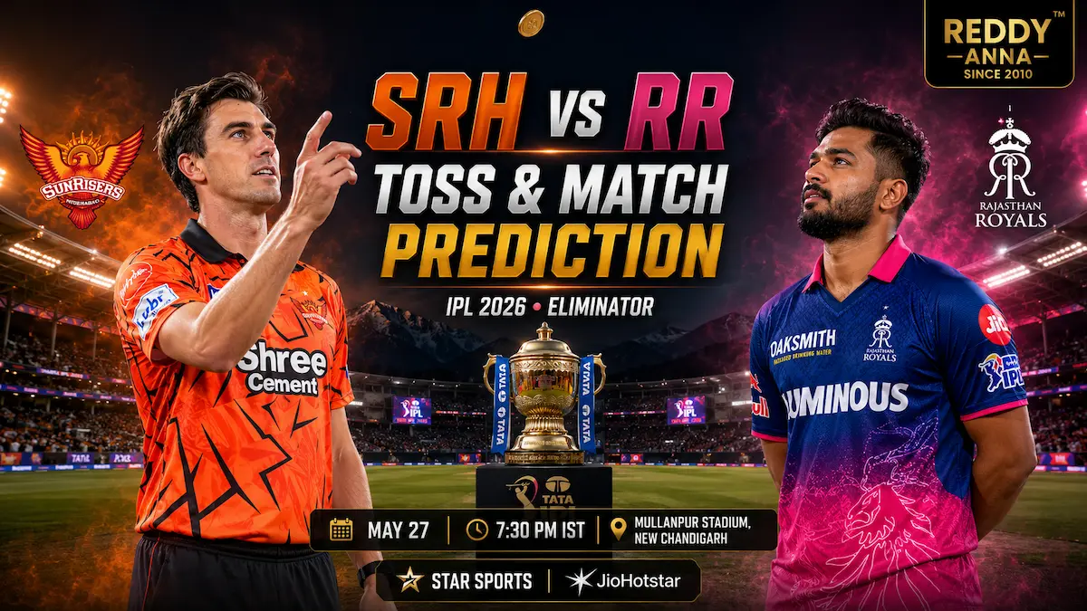 SRH vs RR Toss & Match Prediction Eliminator IPL 2026