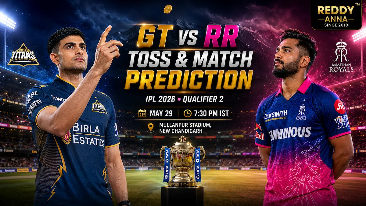 GT vs RR Toss & Match Prediction Qualifier 2 IPL 2026